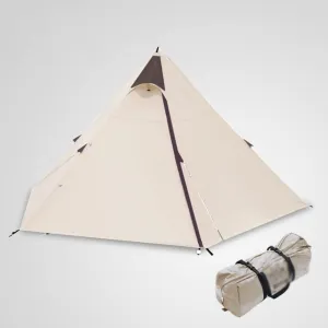 Double Layer Pyramid Tent Indian Teepee Tent for 5-8 Person Camping Backpacking Hiking Mountaineering Heated Shelter