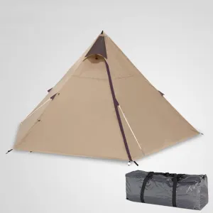 Double Layer Pyramid Tent Indian Teepee Tent for 5-8 Person Camping Backpacking Hiking Mountaineering Heated Shelter