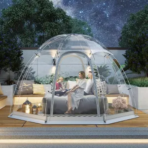 Double Layer Transparent Tent,Starry Sky Tent, Portable Pop Up Bubble Tent, 360° Fully Transparent Design, Outdoor Camping Tent, 6-8 Person, for Camping, Fishing, Party