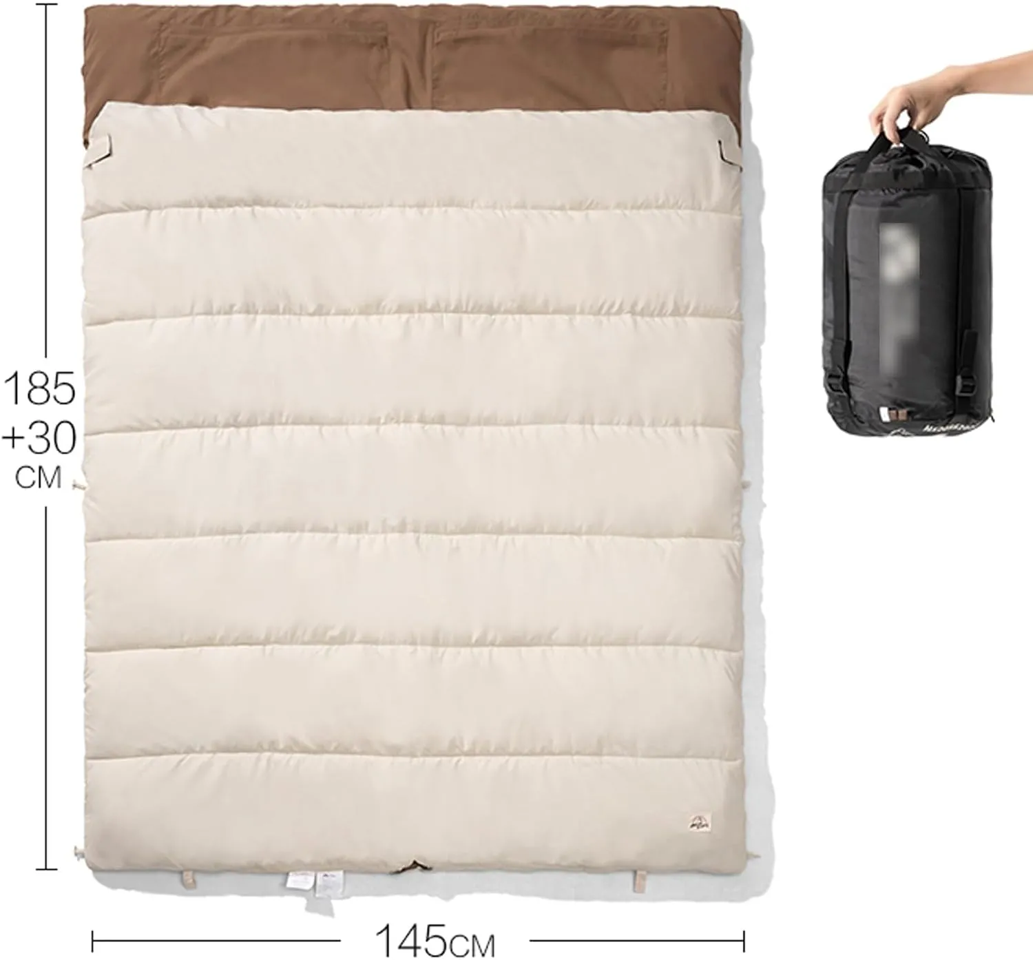 Double Sleeping Bags Portable Lightweight Waterproof Adult Sleeping Bag with Organizer Bag for Teen, Home, Office, Camping, Hiking, Traveling