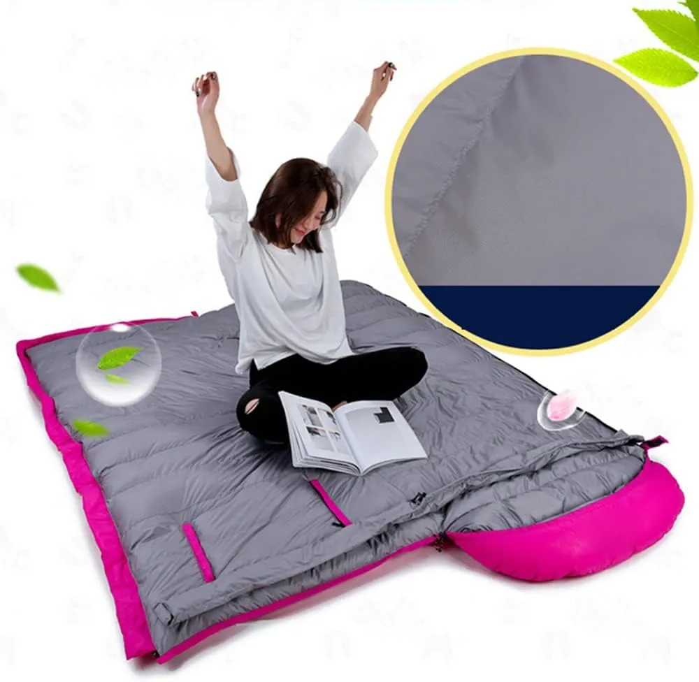 Down Sleeping Bag Camping Adult Winter Warm Cold Hiking Travel Ultra Light Fishing Sleeping Bag Hotel