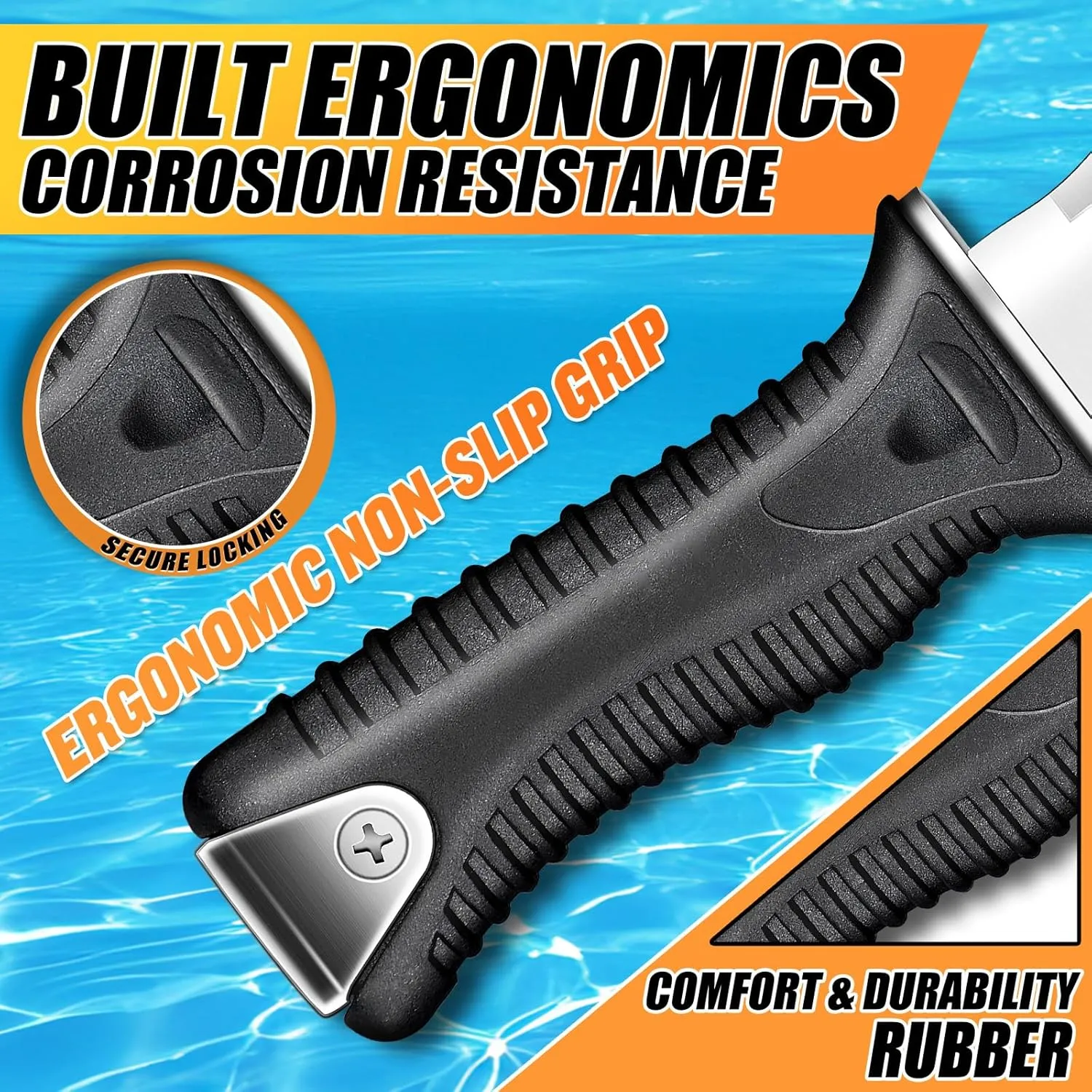 DRAGON RIOT Dive Knife with Sheath & Leg Straps Saltwater, Ultra Sharp Diving Knife with Knife Holster, Double Edged Scuba Knife for Snorkeling, Spearfishing, Diving