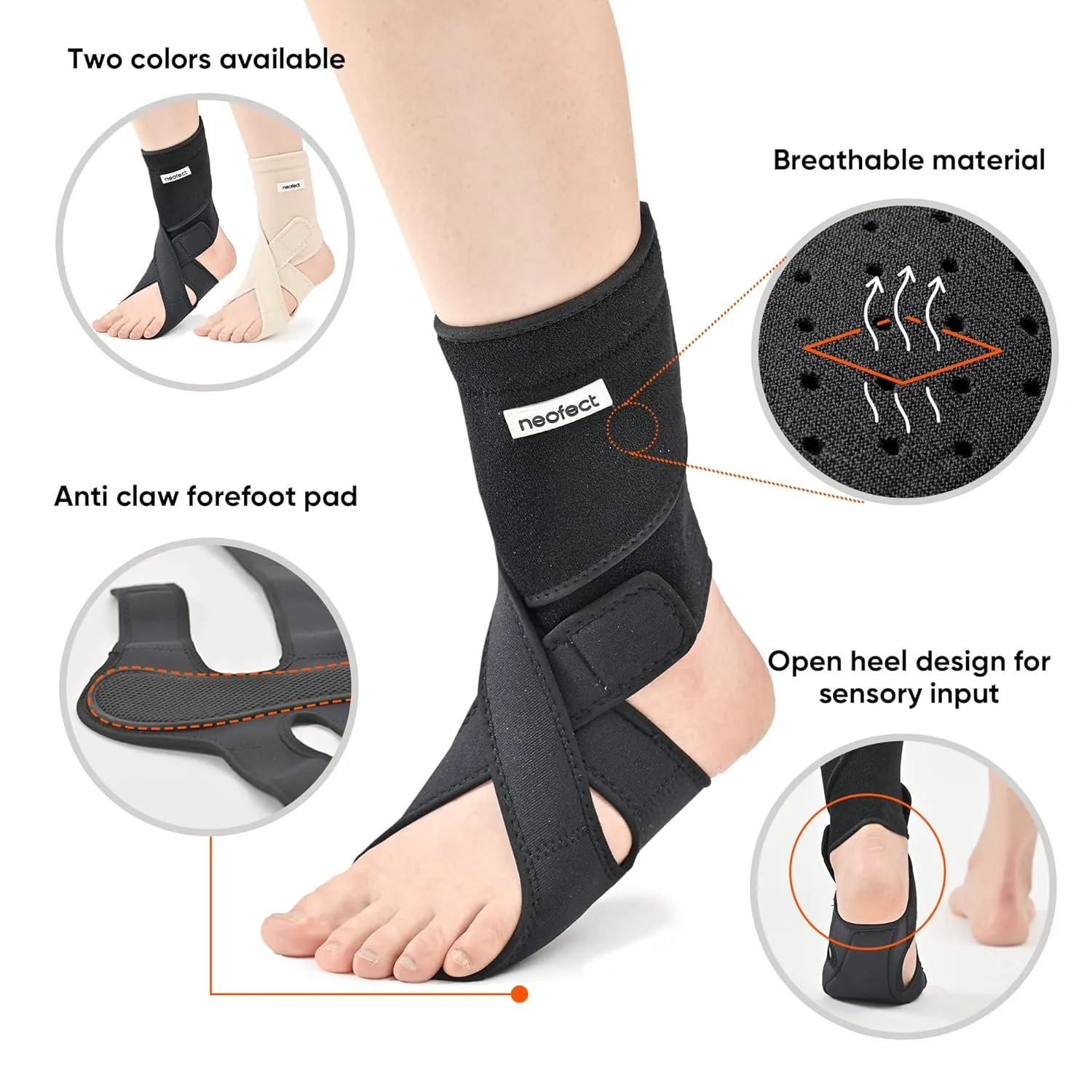 Drop Foot Brace - Adjustable AFO Ankle Brace for Walking & Stroke Recovery, Breathable Material for Ankle and Foot Support, Comfortable Design (Large/Left)