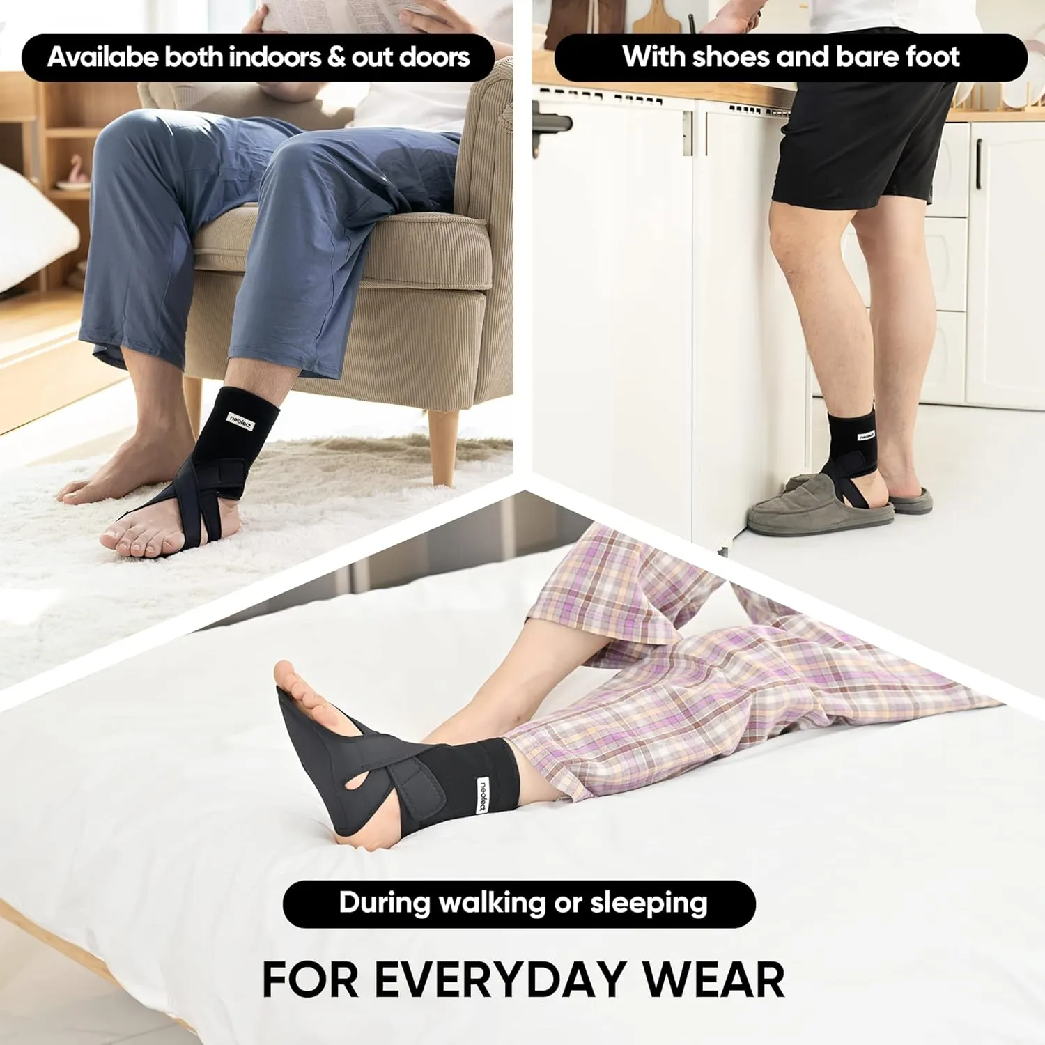 Drop Foot Brace - Adjustable AFO Ankle Brace for Walking & Stroke Recovery, Breathable Material for Ankle and Foot Support, Comfortable Design (Large/Left)