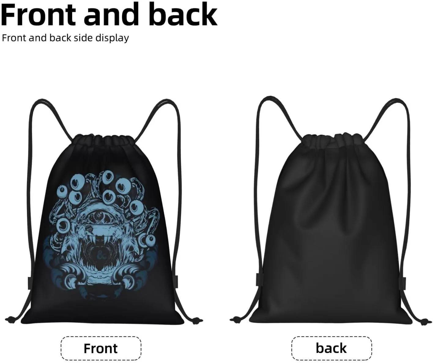 Dungeons Game Drawstring Backpack Dragons Sports Gym Bag Foldable Bag For Beach Yoga Medium