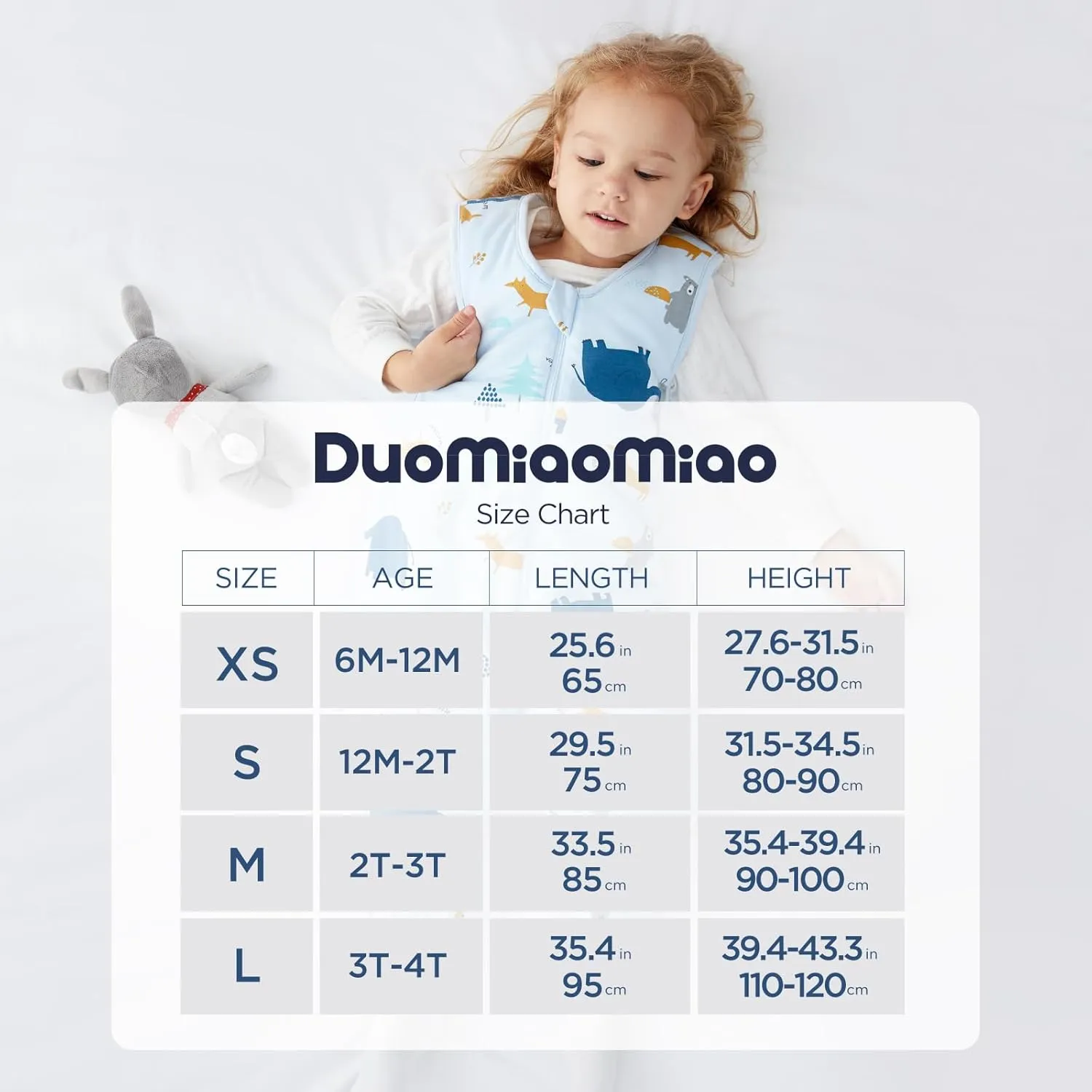 Duomiaomiao 2 Pack 0.5 TOG Toddler Sleep Sack 24-36 Months 100% Cotton Lightweight Baby Sleep Sack with Feet, Breathable Comfy Toddler Wearable Blanket