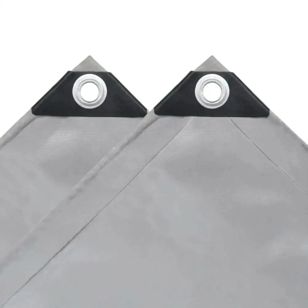 Durable vidaXL Tarpaulin 2.1 oz/ft 13.1'x23' Gray Cover