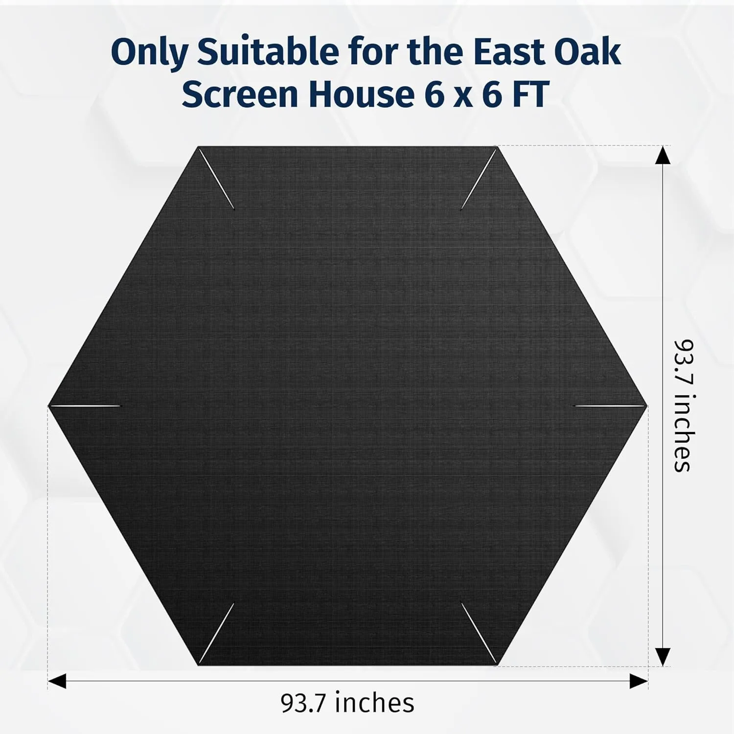 EAST OAK Waterproof Tarps for Outdoors as Tent Floor Mat for EAST OAK Screen House & Pop-Up Tent 6 x 6 FT, 11 Mils Thick, Multipurpose Protective Tarps, Tarp Waterproof, Sun Protection, 93.7" x 93.7"