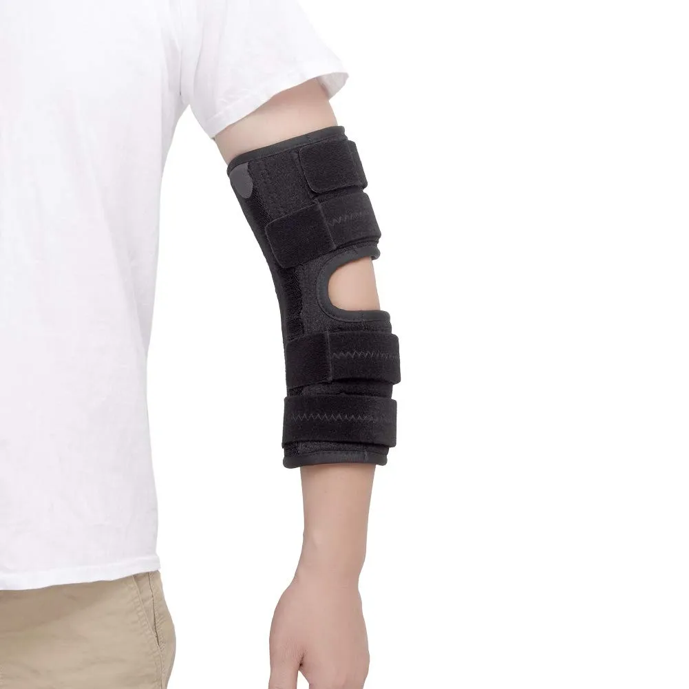 Elbow Brace for Ulnar Nerve Entrapment, Cubital Tunnel Brace for Sleeping, Adjustable Elbow Immobilizer for Tendonitis, Arthritis and Pain Relief, Elbow Stabilizer Brace for Men and Women(S/M)