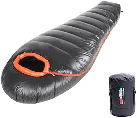 Ellen Down Sleeping Bag for Backpacking, Ultralight Mummy Down Bag with Lightweight Compression Sack