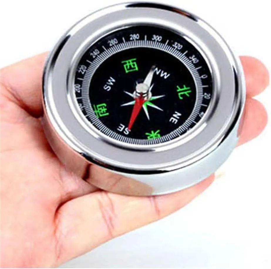 Embossed Outdoor Camping Compass Stainless Steel Quasi-Compass Climbing Navigation Tool