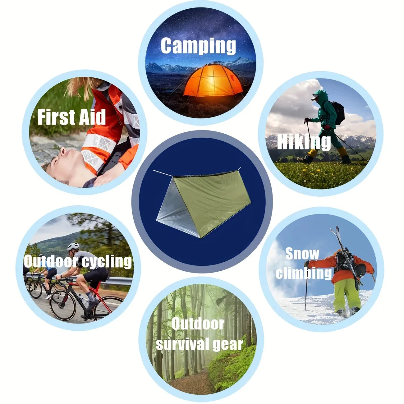 Emergency Mylar Survival Tent – Compact Shelter for 2 Adults