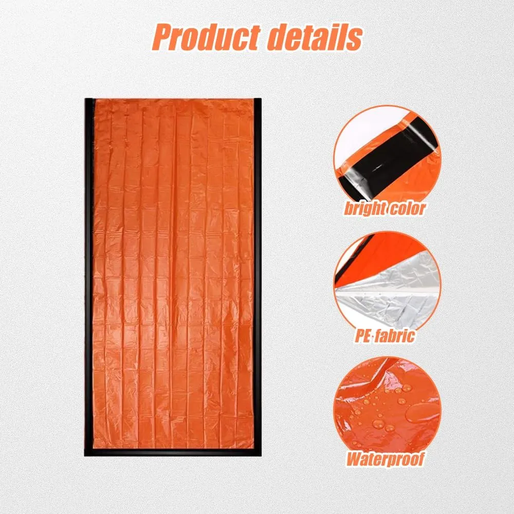 Emergency Sleeping Bag, 84"X36" Emergency Sleeping Bags for Survival Sleeping Bag, Waterproof Thermal Bivy Sack Sleep Survival Shelter, Emergency Survival Sleeping Bag for Camping