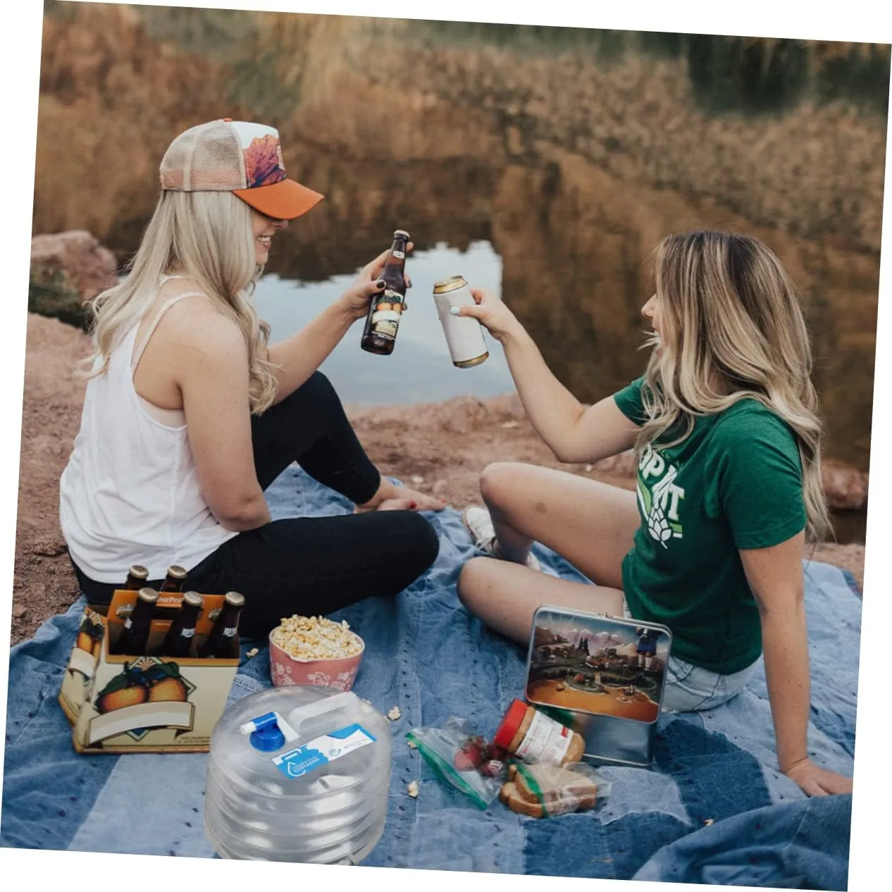 Emergency Water Bag Collapsible Water Bucket Pe Material for Home Camping Travel Convenient Handle