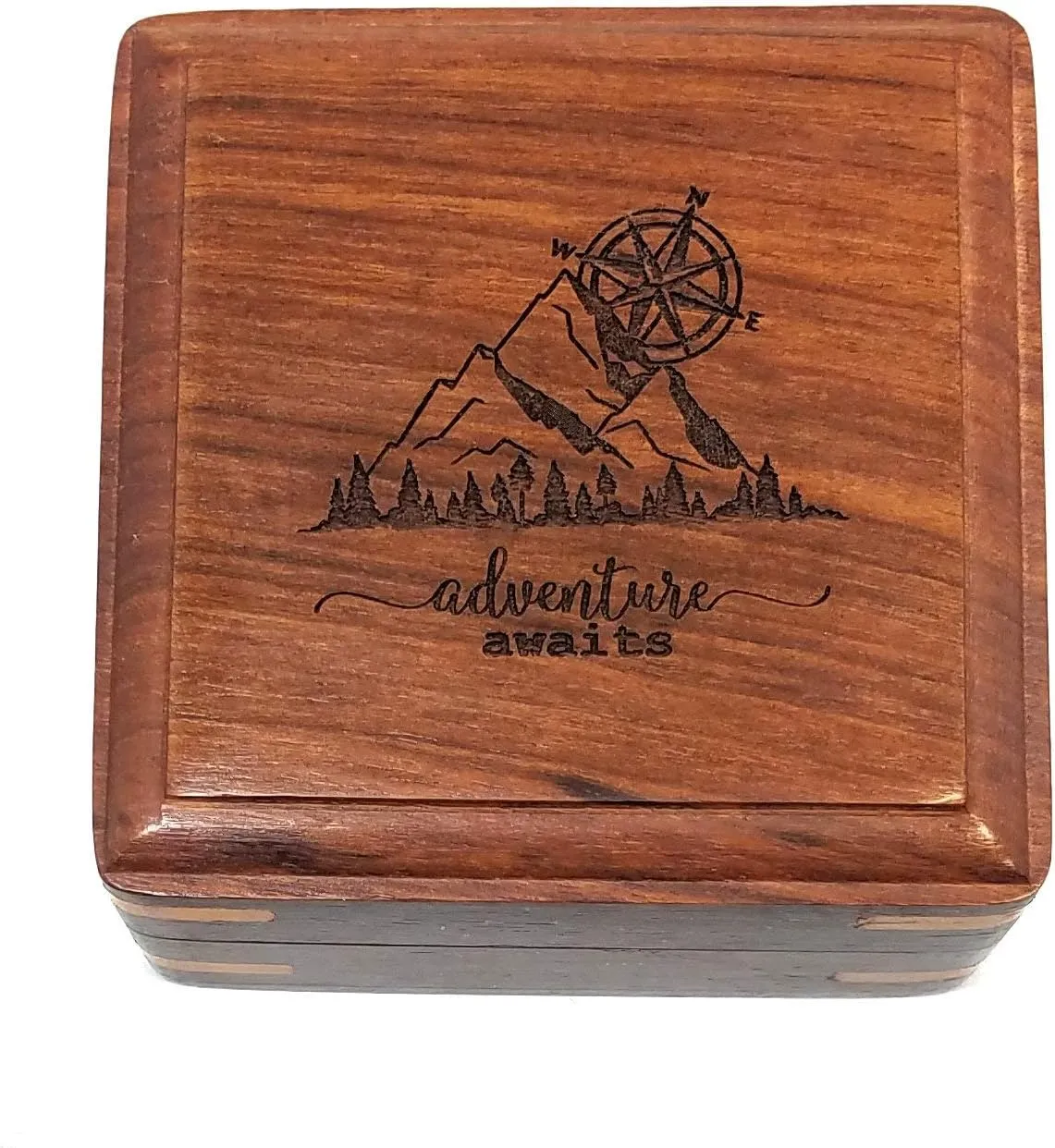 Engraved Brass Compass Personalized with Thoreau's Go Confidently Quote