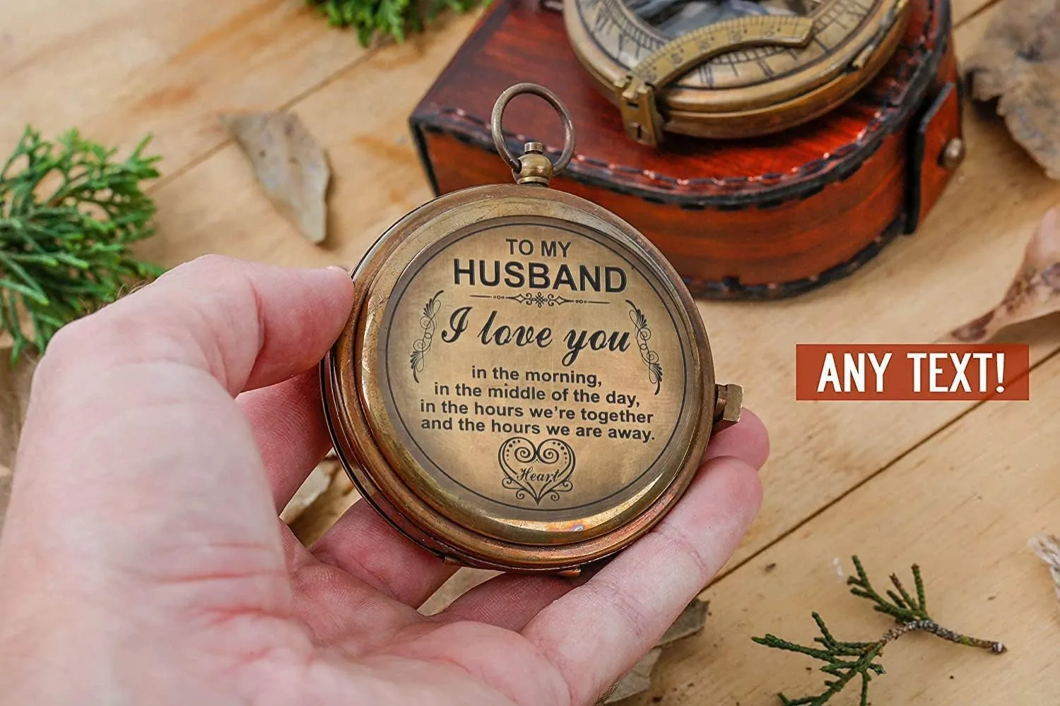 Engraved Compass, Gift for Husband,Anniversary,Wedding Gift for Him, Long Distance Boyfriend Gift, Fiance Gift I Miss You Long Distance Relationship Gift for Army Boyfriend Gift