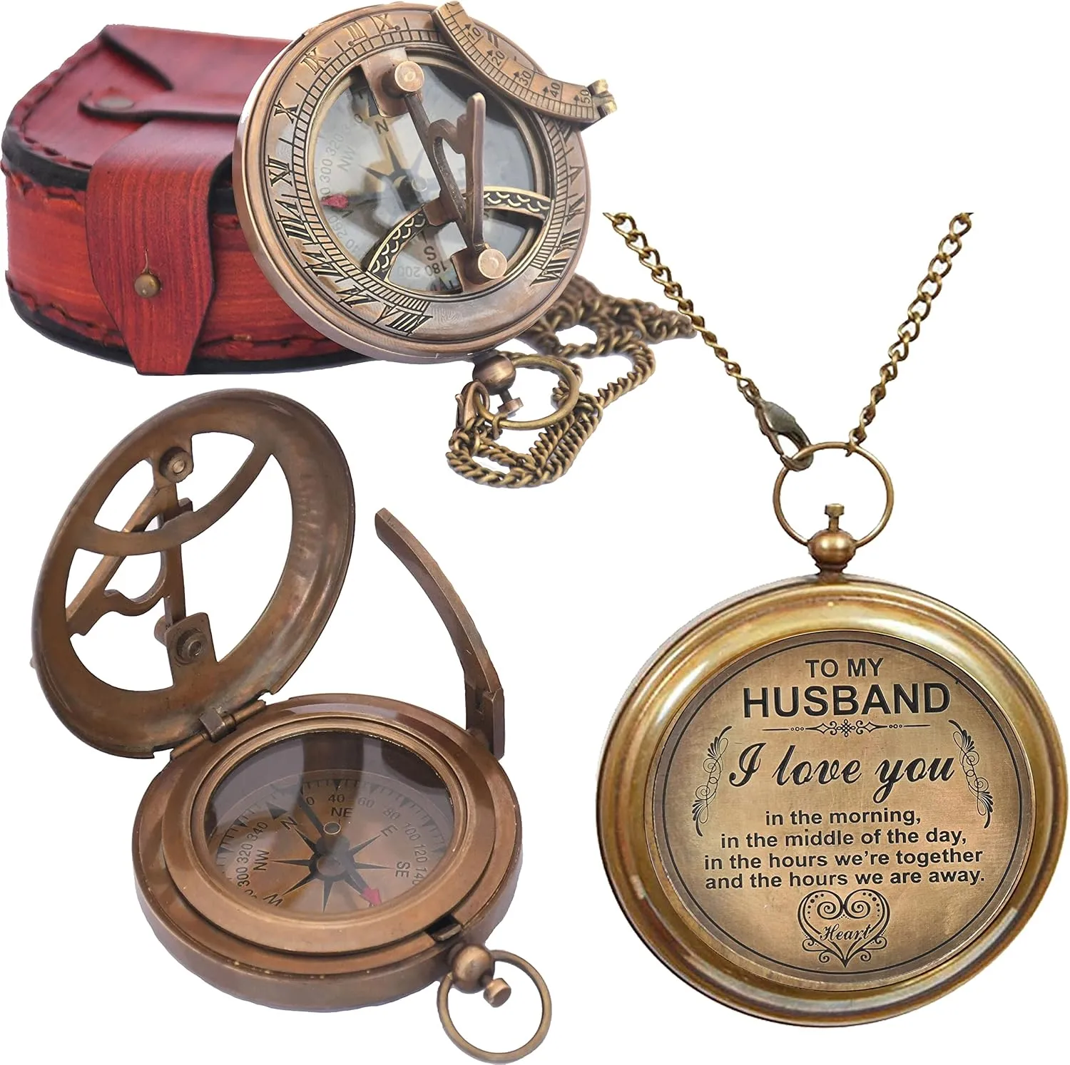 Engraved Compass, Gift for Husband,Anniversary,Wedding Gift for Him, Long Distance Boyfriend Gift, Fiance Gift I Miss You Long Distance Relationship Gift for Army Boyfriend Gift