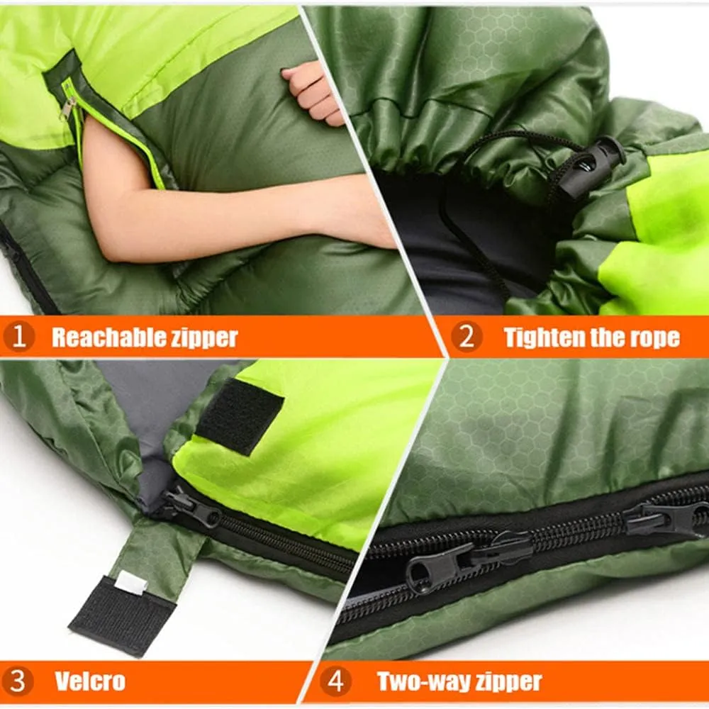 Envelope Sleeping Bag, Warm Waterproof Lightweight Camping Sleeping Bag, 190cm75cm,Can Be Spliced Double Sleeping Bag, Sleeping Bags for Adults and Children Camping -1kg_Blue Right Super