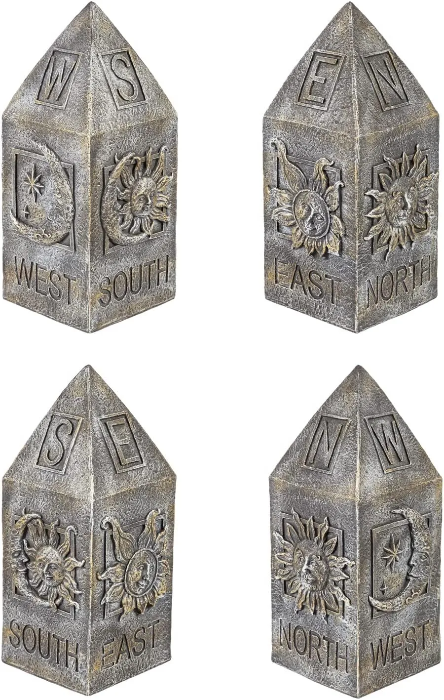 Evergreen Garden Compass Garden Totem - 9 x 17 x 9 Inches