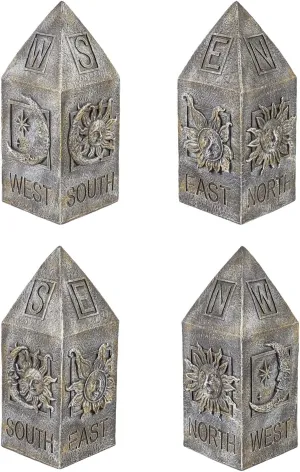Evergreen Garden Compass Garden Totem - 9 x 17 x 9 Inches