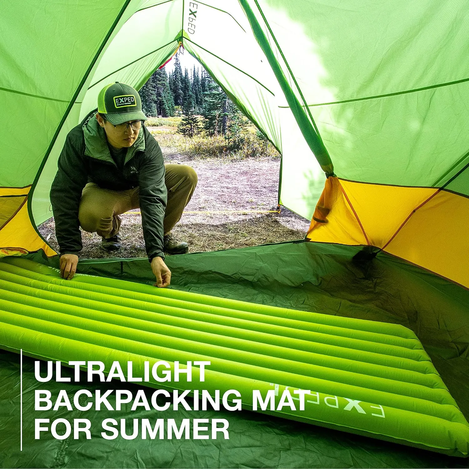 Exped Ultra Series: 1R, 3R, 5R, 7R Single & Duo - Lightweight Backpacking Mat - Packable and Comfortable - Sleeping Pad with Pumpbag for Self-Inflation