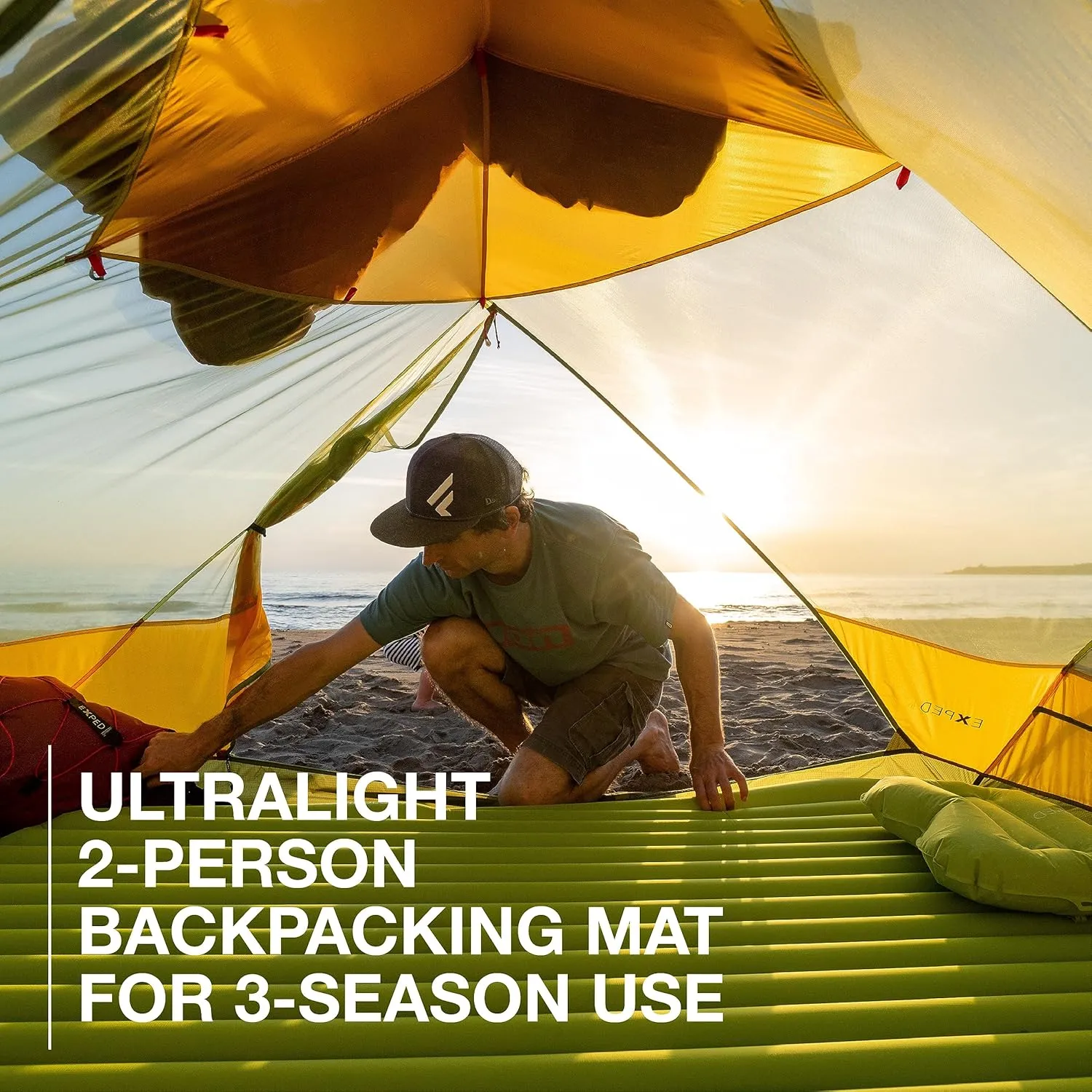 Exped Ultra Series: 1R, 3R, 5R, 7R Single & Duo - Lightweight Backpacking Mat - Packable and Comfortable - Sleeping Pad with Pumpbag for Self-Inflation