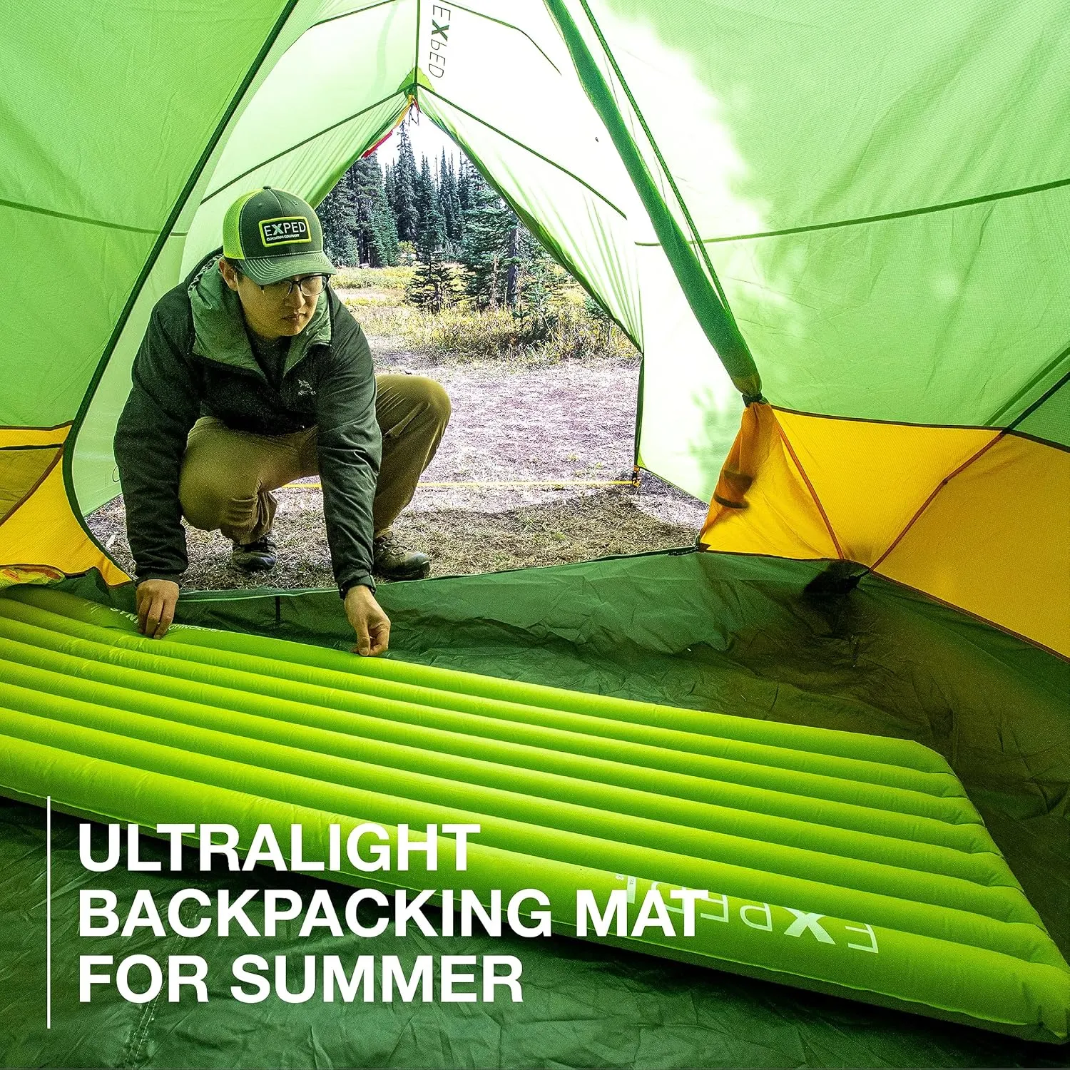 Exped Ultra Series: 1R, 3R, 5R, 7R Single & Duo - Lightweight Backpacking Mat - Packable and Comfortable - Sleeping Pad with Pumpbag for Self-Inflation