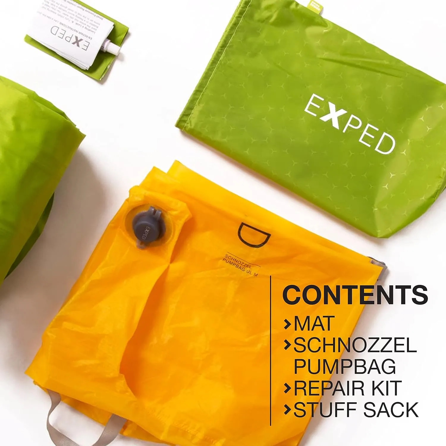 Exped Ultra Series: 1R, 3R, 5R, 7R Single & Duo - Lightweight Backpacking Mat - Packable and Comfortable - Sleeping Pad with Pumpbag for Self-Inflation
