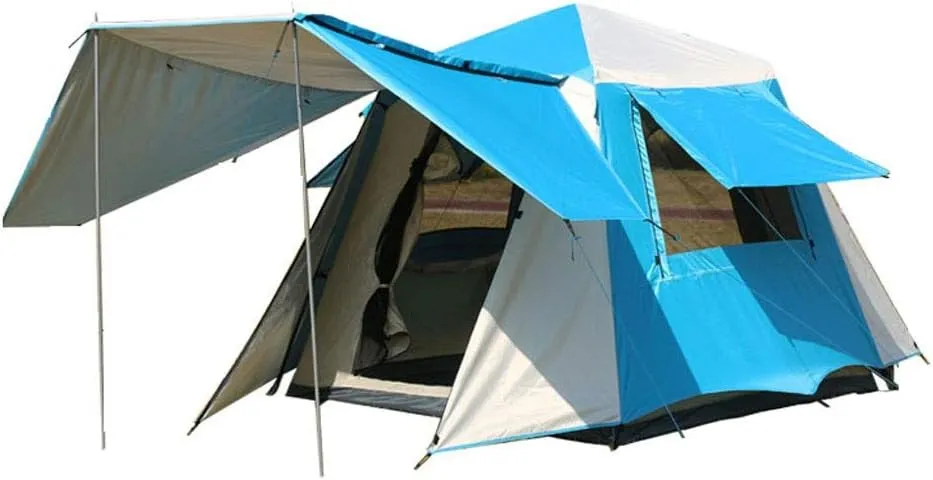 Family Camping Tent 3-4 Person Tents Automatic Quick Open Waterproof Four Sides Breathable Outdoor Hiking Tents