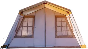 Family Camping Tent Large Double Layer Pyramid Tipi Tent Camping Mongolian Yurt Tent for Picnic, Festival