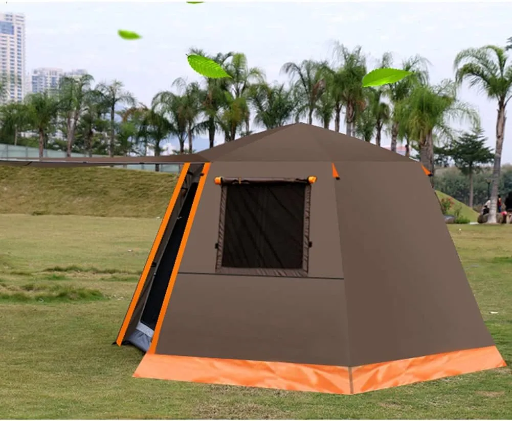 Family Outdoor Camping Tent Automatic Pop-Up Tent 3-4 Person Double Layer Instant Tent Easy Set Up Ideal Outdoor Gifts