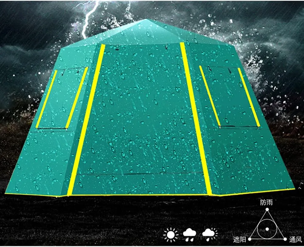 Family Outdoor Camping Tent Automatic Pop-Up Tent 3-4 Person Double Layer Instant Tent Easy Set Up Ideal Outdoor Gifts