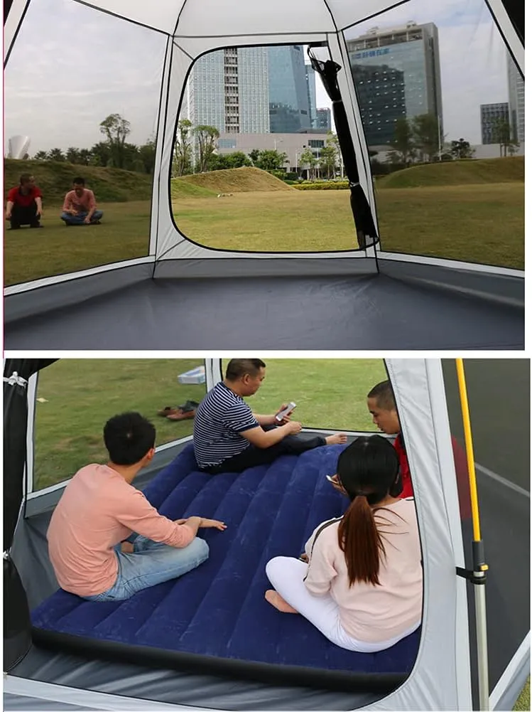 Family Outdoor Camping Tent Automatic Pop-Up Tent 3-4 Person Double Layer Instant Tent Easy Set Up Ideal Outdoor Gifts