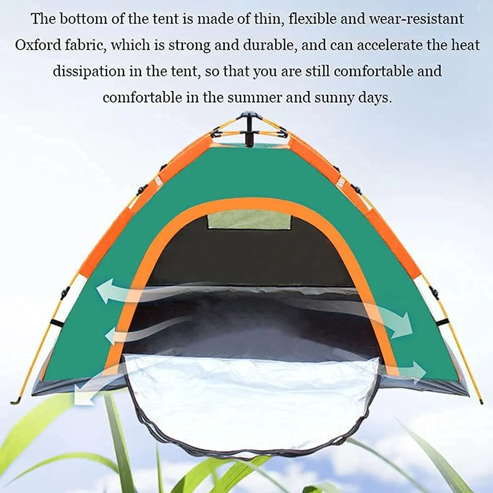 Family Tent Camping Tent Portable Lightweight for 3 to 4 People Large Size Outdoor Tent 230200130Cm Blue