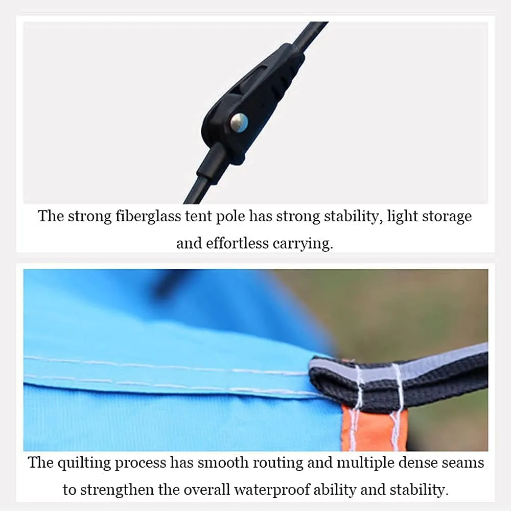 Family Tent Camping Tent Portable Lightweight for 3 to 4 People Large Size Outdoor Tent 230200130Cm Blue