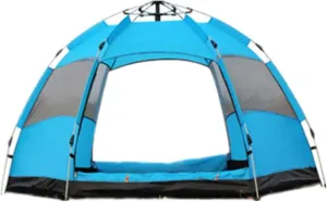 Family Tent Outdoor Tent Double Layer Camping 3-5 Person Rainproof Tent Canopy Tent for Camping Outdoor Tent (Orange 240cm*240cm*130cm) (Orange 240cm*240cm*130cm)