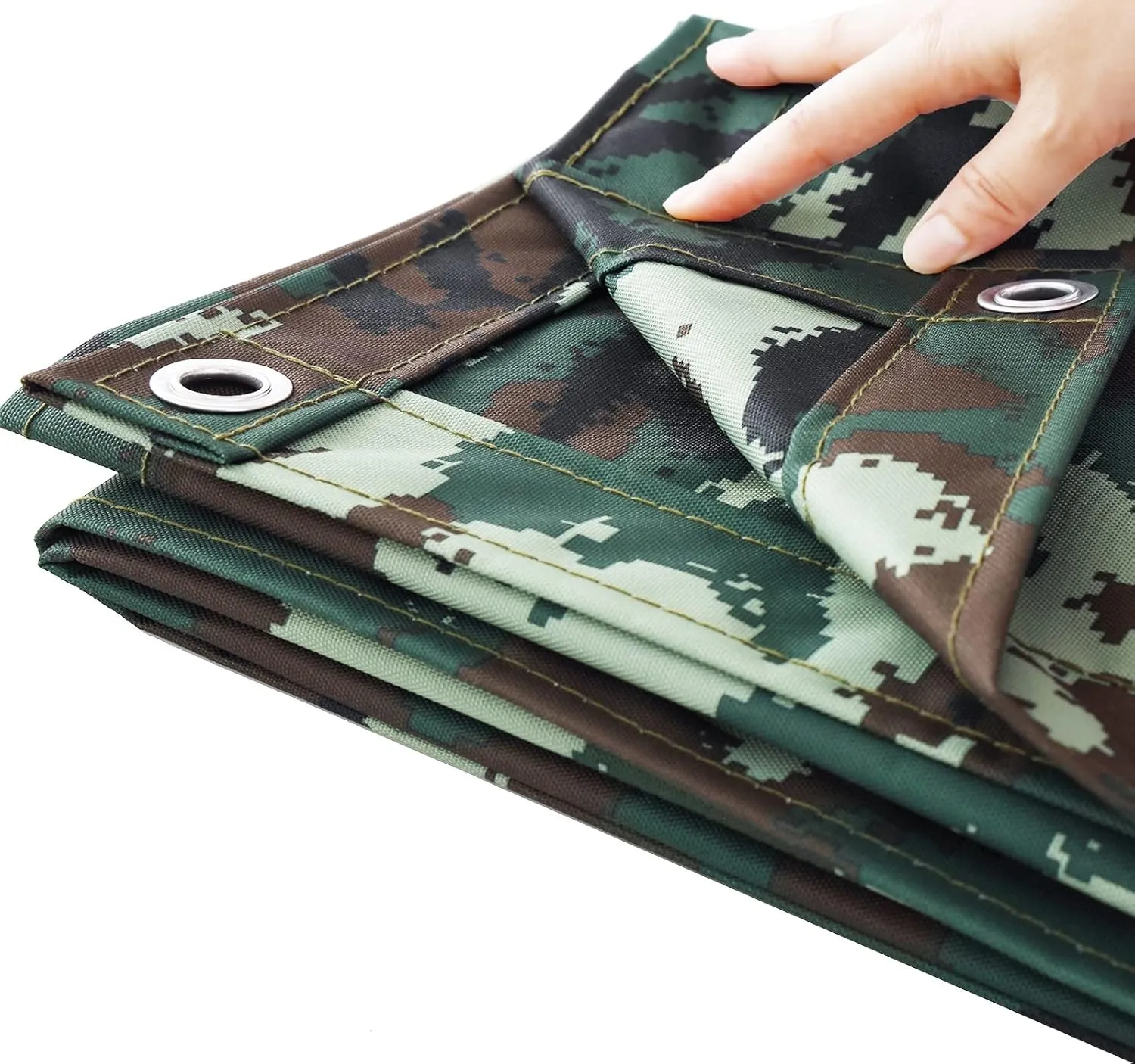 F&J Outdoors Canvas Tarp Water Resistant UV Resistant 10 OZ Heavy Duty Tarpaulin for Car Boat Camping Firewood Woodpile, 10x12 Feet