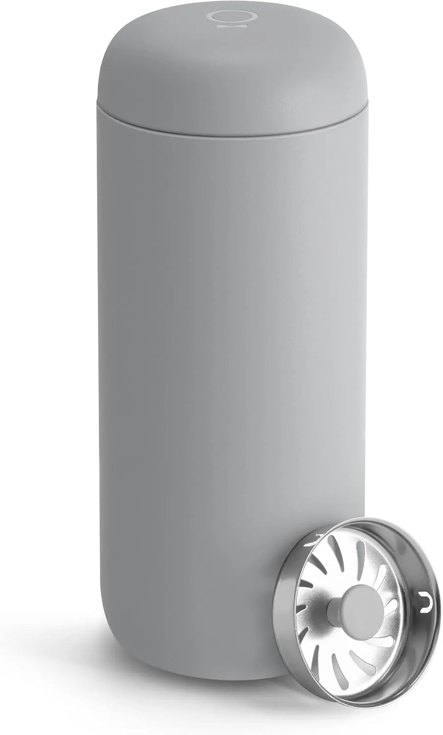 Fellow 16 oz Carter Move Travel Mug - Vacuum-Insulated Stainless Steel Travel Coffee Mug - Coffee Tumbler with Ceramic Interior and Splash Guard - Matte Grey