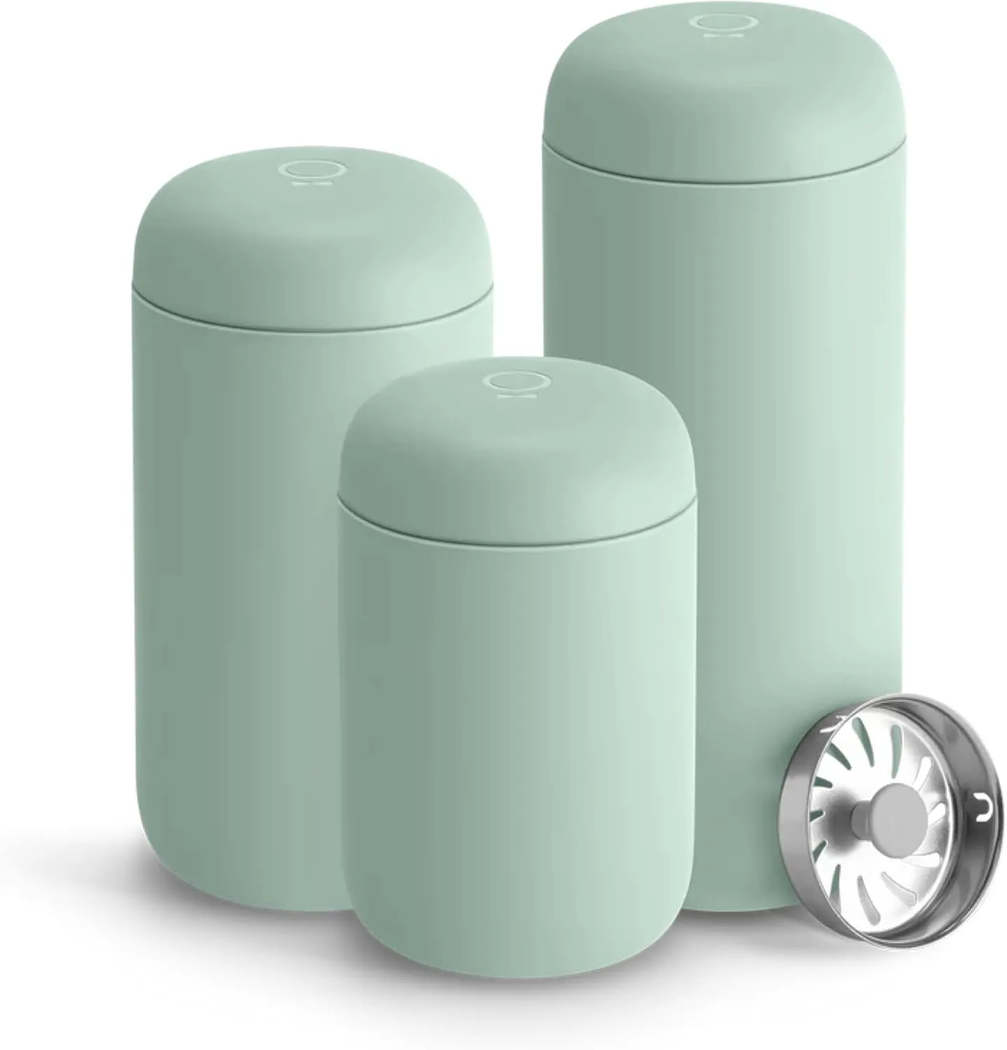 Fellow 16 oz Carter Move Travel Mug - Vacuum-Insulated Stainless Steel Travel Coffee Mug - Coffee Tumbler with Ceramic Interior and Splash Guard - Mint Chip