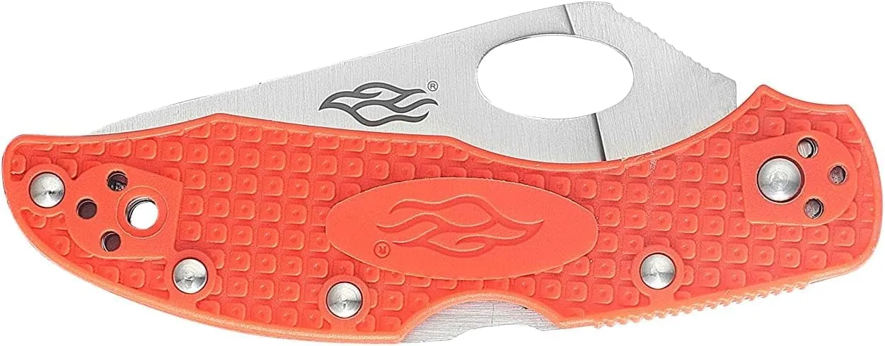 Firebird GANZO F759MS-OR Serrated Blade Pocket Folding Knife 440C Stainless Steel Serrated Blade Nylon Glass Fiber Anti-Slip Handle with Clip Fishing Camping EDC Knife (Orange)
