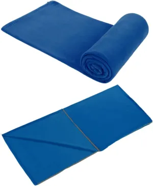 Fleece Camping Bag 180x75cm Sleep Bag for Hiking Waterproof and Lightweight Blue