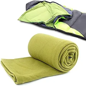 Fleece Sleeping Bag,Outdoor Fleece Sleeping Bag,Sleeping Bag,Camping Sleeping Bag,Travel Sleeping Bag,Ultralight and Compact Bags are Perfect for Hiking, Backpacking & Camping,Grass Green Hello