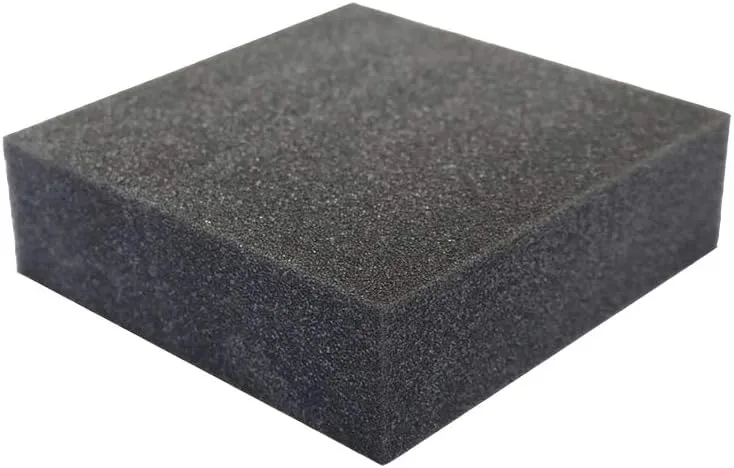 FoamRush 2 x 24" x 27" Charcoal Upholstery Firm Foam Soft Support (Chair Cushion Square Foam for Dinning Chairs, Wheelchair Seat Cushion Replacement)