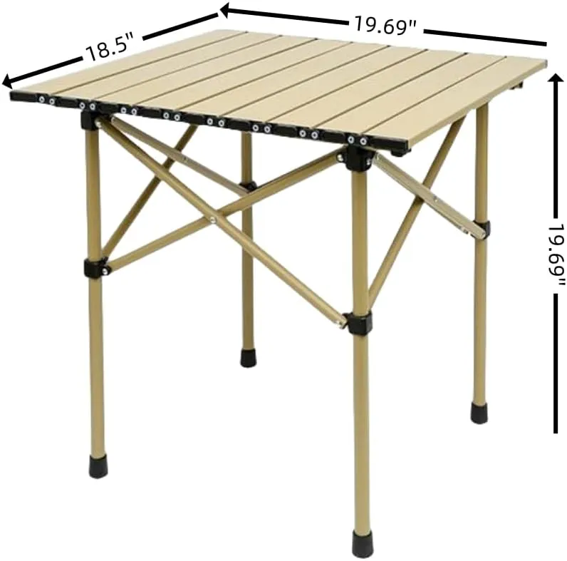 Fold Up Picnic Table - Portable and Lightweight folding table with Adjustable Height for Outdoor Activities Perfect for Picnics and Camping (50cm,Black)