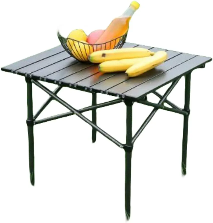 Fold Up Picnic Table - Portable and Lightweight folding table with Adjustable Height for Outdoor Activities Perfect for Picnics and Camping (50cm,Black)