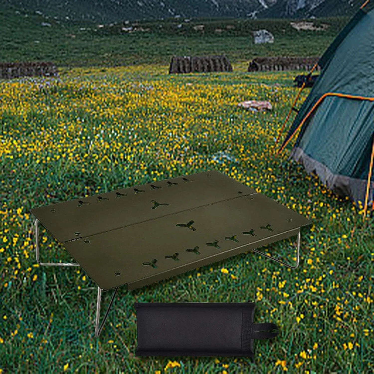 Foldable Camping Table Camping Desk Compact Sturdy Versatile Outdoor Table Foldable Table for Yard Patio Barbecue Backpacking
