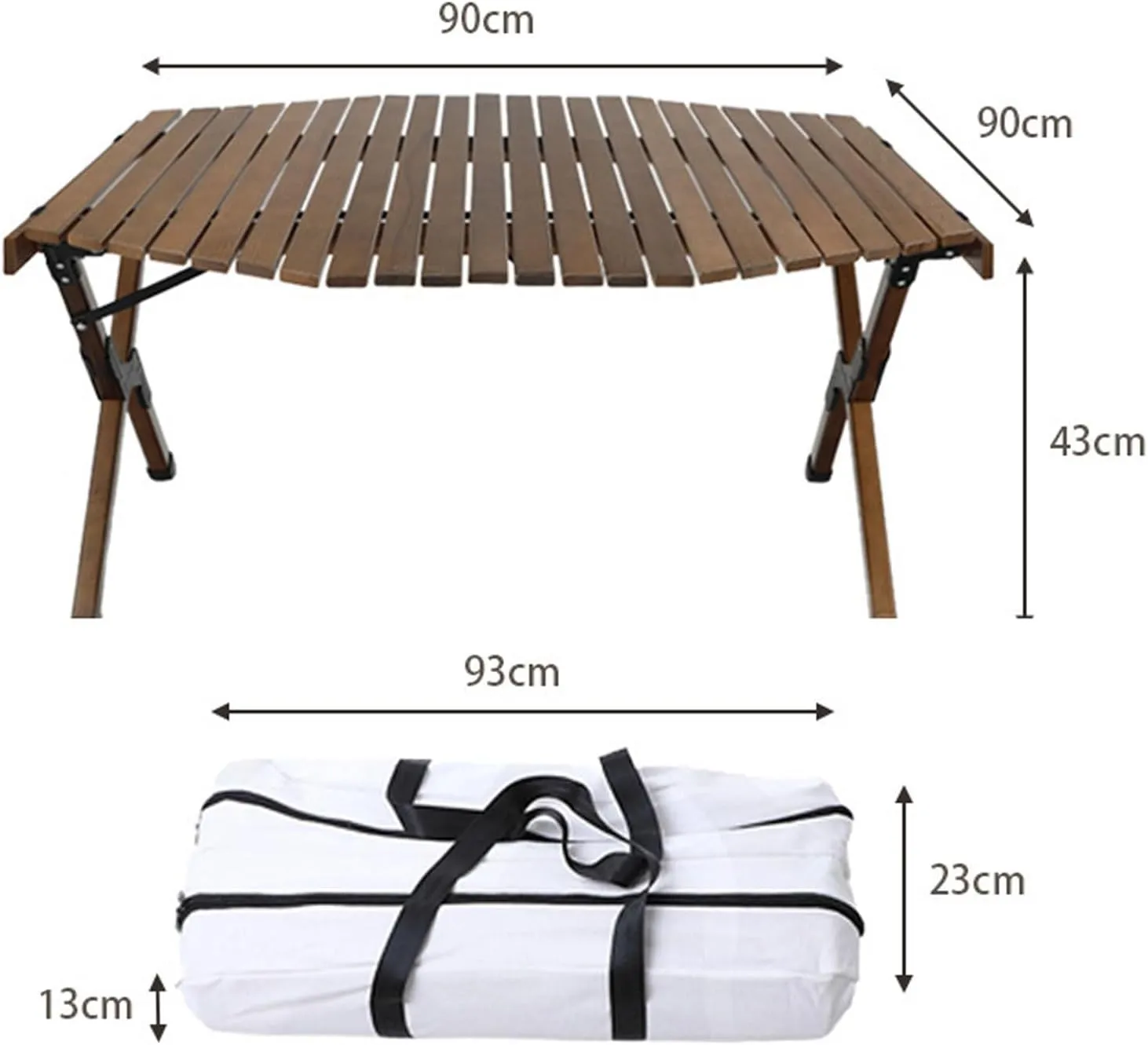 Foldable Camping Table with 6 air, Portable Picnic Table and airs, Roll-up Table Top Outdoor BBQ Table Folding Table Ultralight Lawn air for Garden Patio