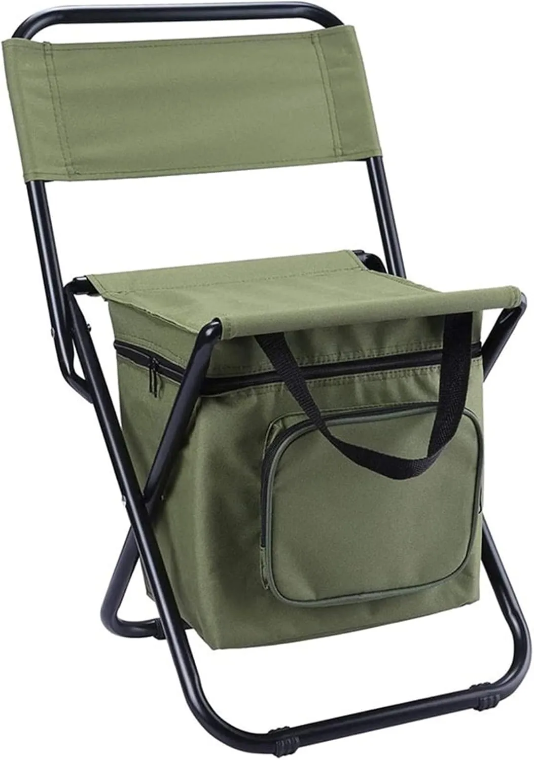 Foldable Chair Portable Foldable with Cooler Bag Compact Fishing Chair Lounge Travel Chairs for Outdoor Sketching with Backrest Good