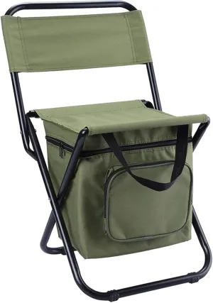 Foldable Chair Portable Foldable with Cooler Bag Compact Fishing Chair Lounge Travel Chairs for Outdoor Sketching with Backrest Good