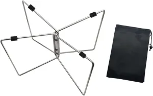 Foldable Cooler Stand Ice Box Holder Outdoor Activities Home Suitcase Rack Camping Furniture Tool, Silver